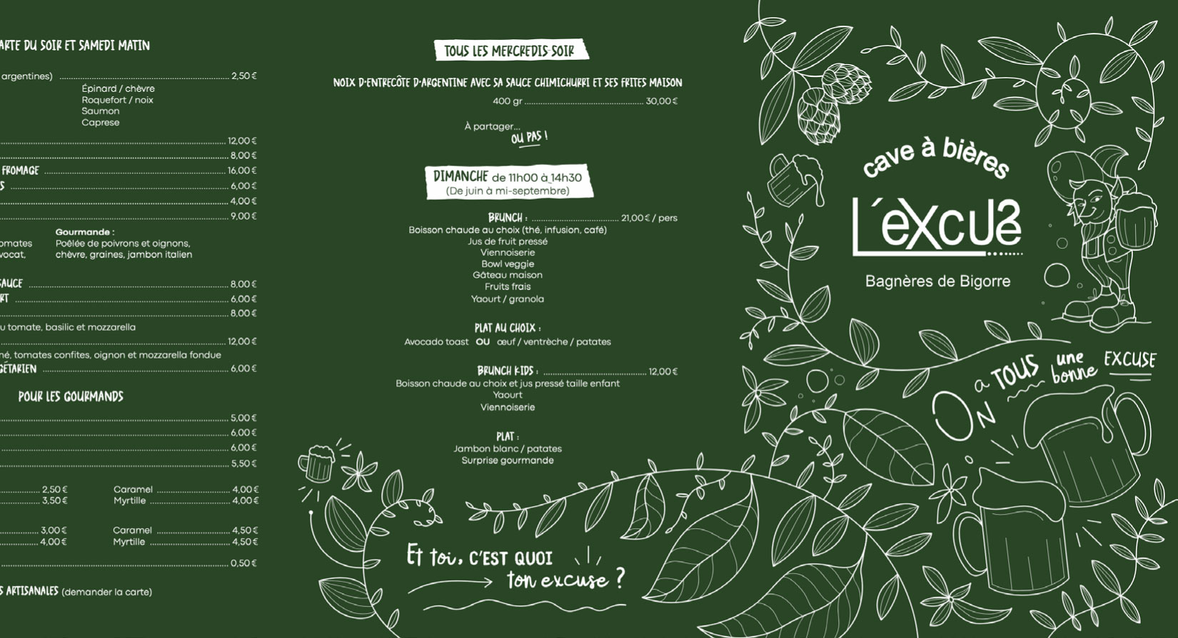 Menu restaurant